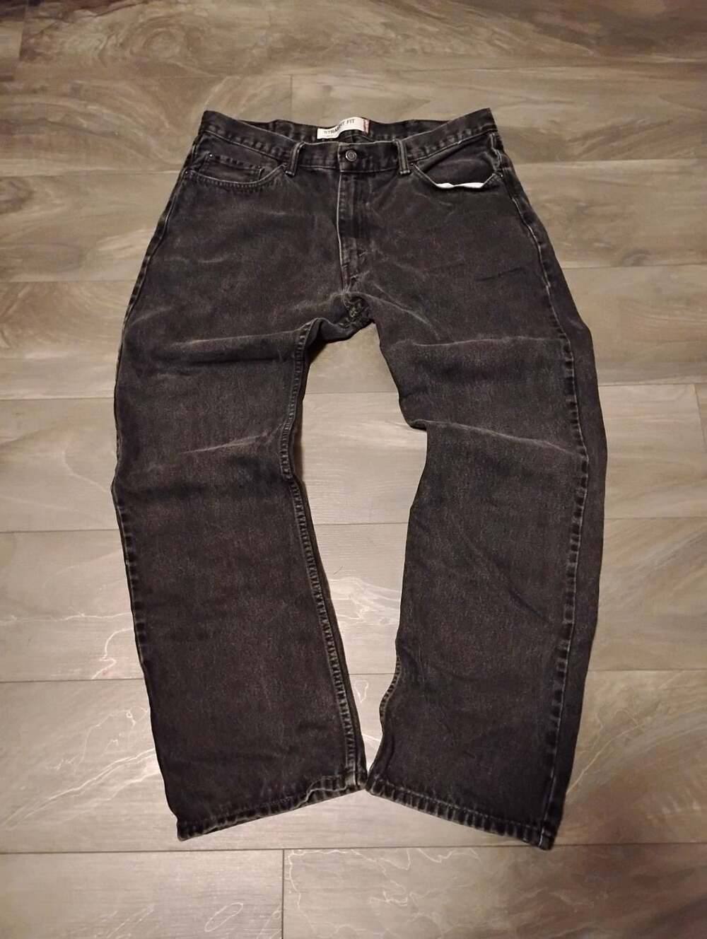 Levi's 505 Straight Fit Jeans Size 38x32 Black Denim